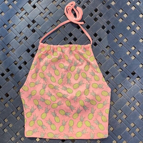 FULL TILT Peach Pineapple Halter Top. Size Medium. NWOT - Picture 4 of 8